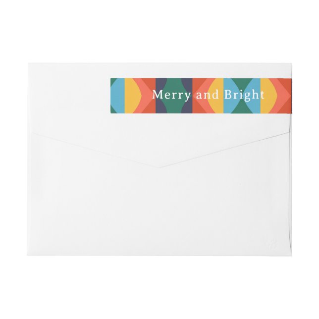 Etiquetas Natal Arco-íris Alegre e Brilhante  (Verso)