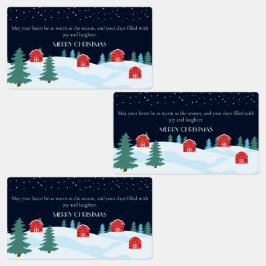 Etiquetas Natal Branco Russo