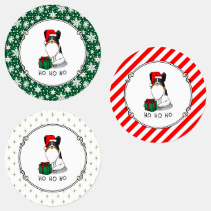 Etiquetas Natal Santa Hat Papillon (Tricolor)