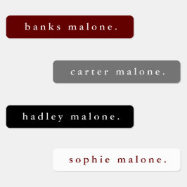 Etiquetas Nome à prova d'água de cores da equipe escolar sim