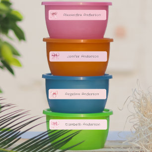 Etiquetas Nome à prova d'água do Arco Rosa Girassol