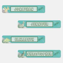 Etiquetas Nome à prova d'água do Dinossauro Cinto Conjunto 1