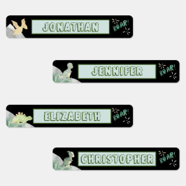 Etiquetas Nome à prova d'água do Dinossauro Cinto Conjunto 1