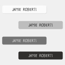 Nome à prova d'água para crianças simples