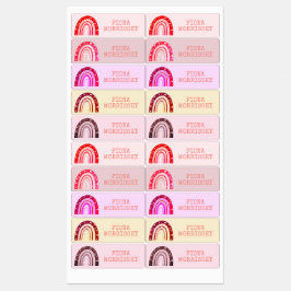 Etiquetas Nome Bonito do Arco-Íris Colorido