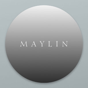 Etiquetas Nome Clássico ou Palavra   Cinzas de gradiente