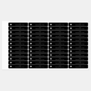 Etiquetas Nome comercial personalizado do logotipo preto e b