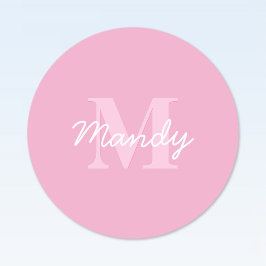 Etiquetas Nome Cursivo e Monograma com aspecto bonito | Cor 