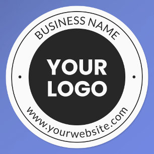 Etiquetas Nome da empresa e site ou slogan, Obrigado Etc.