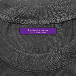 Etiquetas Nome da Marca em Texto Simples em Retângulo Roxo p