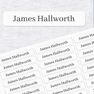 Etiquetas Nome de classe simples à prova de água de texto 