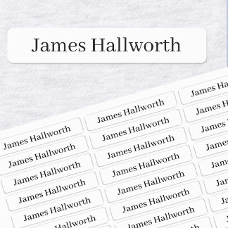 Etiquetas Nome de classe simples à prova de água de texto ed