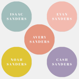 Etiquetas Nome de Vestuário Simples à Prova de Água do Arco-