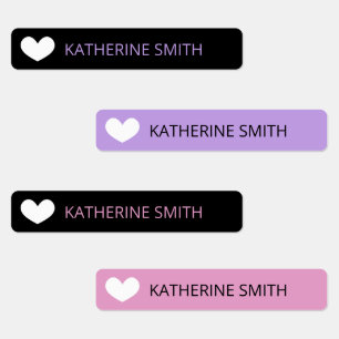 Etiquetas Nome do Adição de Púrpura Cor-de-Coração-Cor-