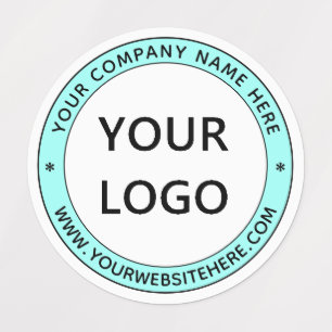 Etiquetas Nome do logotipo da sua empresa Carimbo moderno pe