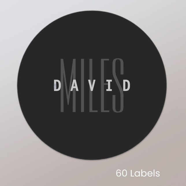 Etiquetas Nome e sobrenome Moderno Sobreposto (Criador carregado)