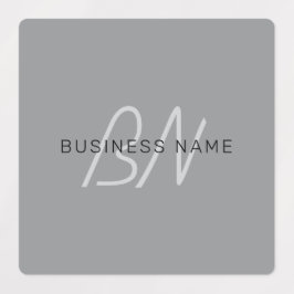 Etiquetas Nome editável ou saudação | Cinza Preta e Escura