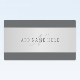 Etiquetas Nome Elegante e Letra Monográfica (ou outro texto)