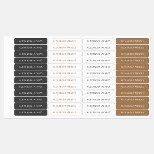 Etiquetas Nome Moderno Simples Boho Arco-Íris