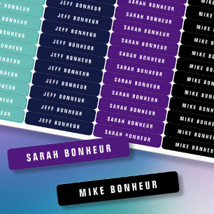 Etiquetas Nome Moderno Vestuário em Ferro