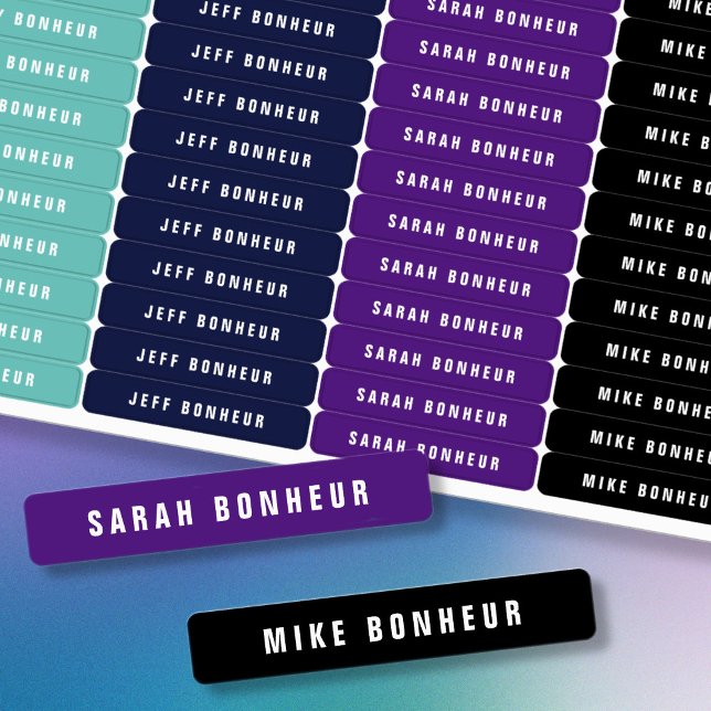 Etiquetas Nome Moderno | Vestuário em Ferro (Criador carregado)