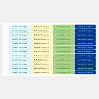 Etiquetas Nome personalizado de 4 cores Vestuário de Tecido
