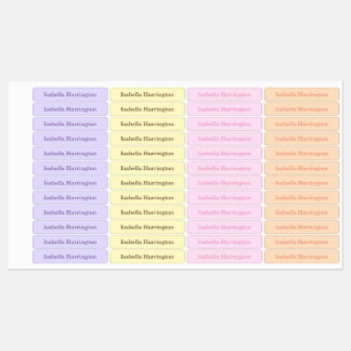 Etiquetas Nome personalizado de 4 cores Vestuário de Tecido