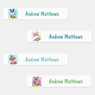 Etiquetas Nome Personalizado de Coelho Fox Owl