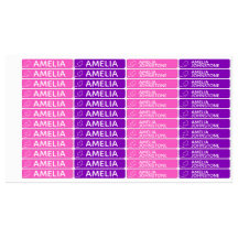 Nome personalizado do coração cor-de-rosa e púrpur