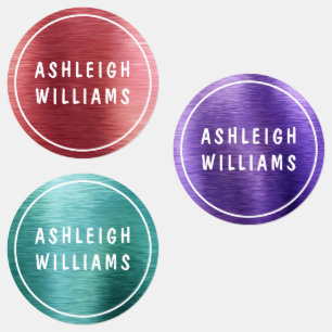 Etiquetas Nome Personalizado do Minigráfico de Chic Metáli