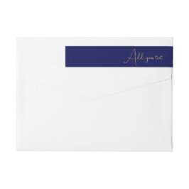 Etiquetas Nome personalizado minimalista azul
