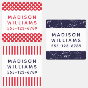 Etiquetas Nome Personalizado Moderno à prova d'água adesiva