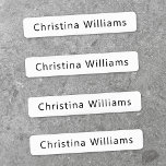 Etiquetas Nome personalizado ou nome da empresa Vestuário de<br><div class="desc">Crie etiquetas de tecido ou vestuário personalizadas com o seu nome ou nome de empresa com este modelo fácil de usar</div>