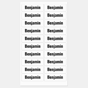 Etiquetas Nome - Sans Basic Serif Type Black