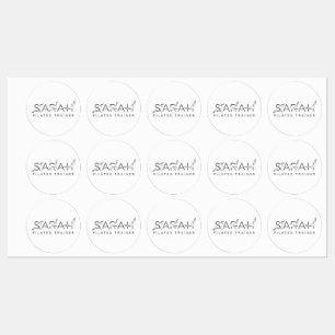 Etiquetas Nome SARAH Pilates Instrutor Label
