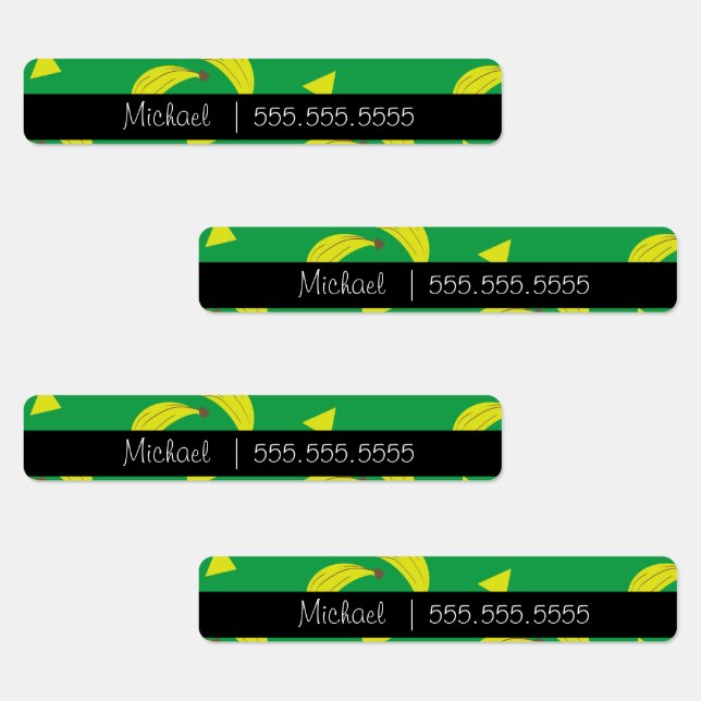 Etiquetas Número da Comida de Bananas (Grupo)