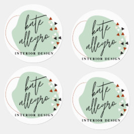 Etiquetas O Abstrato moderno forma o logotipo personalizado 