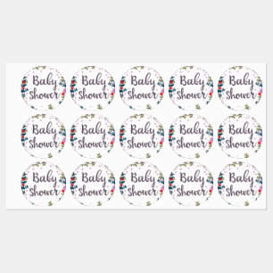 Etiquetas O chá de fraldas floral convida