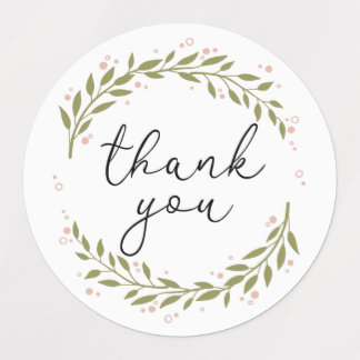 Etiquetas Obrigado Greenery