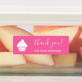 Etiquetas Obrigado Por Comprar O Logotipo Personalizado Rosa