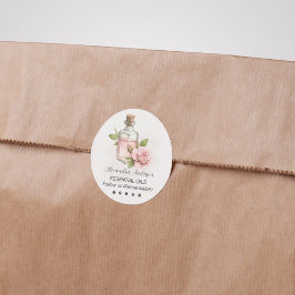 Etiquetas Óleos essenciais de Rosa natural Floral de aquarel