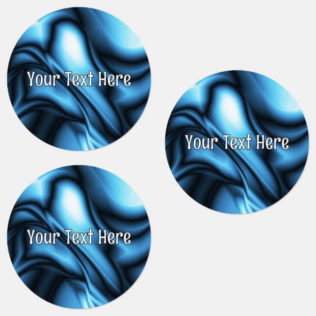Etiquetas Onda de Seda Azul (Grupo)