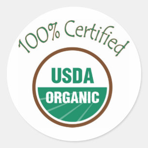 Etiquetas orgânicas certificadas 100% do USDA