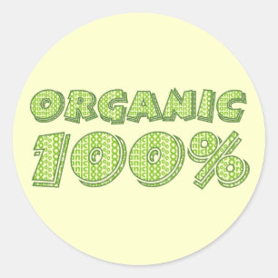 Etiquetas orgânicas de 100%