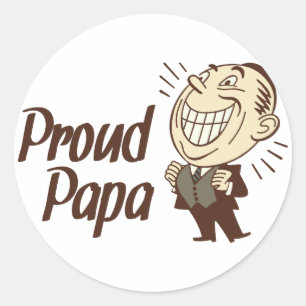 Etiquetas orgulhosas da papá