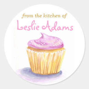 Etiquetas originais do cupcake da ilustração