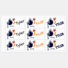 Etiquetas Óstrich da Cartoon Bonita