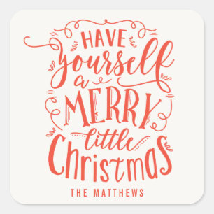 Etiquetas ou adesivos de Natal de Feliz