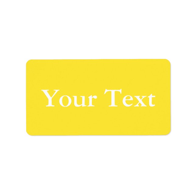 Etiquetas ou Etiquetas Amarelas e Brancas com Text (Frente)