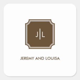 Etiquetas ou Etiquetas de Presente para Monograma